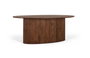 GINER Y COLOMER Table de salle à manger ovale en bois d'acacia 200 cm Cerisier